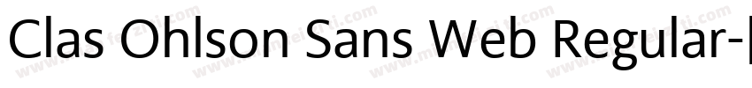 Clas Ohlson Sans Web Regular字体转换